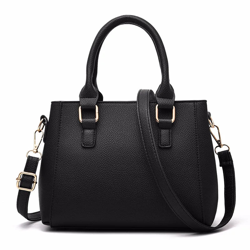 Embroidery Leather Messenger Handbag