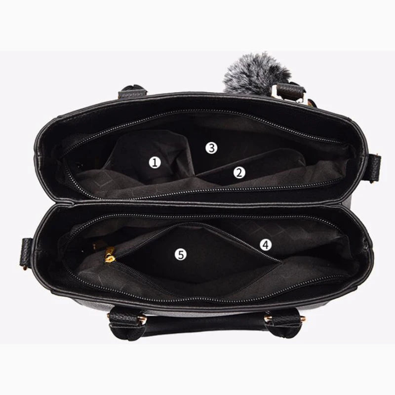 Embroidery Leather Messenger Handbag II