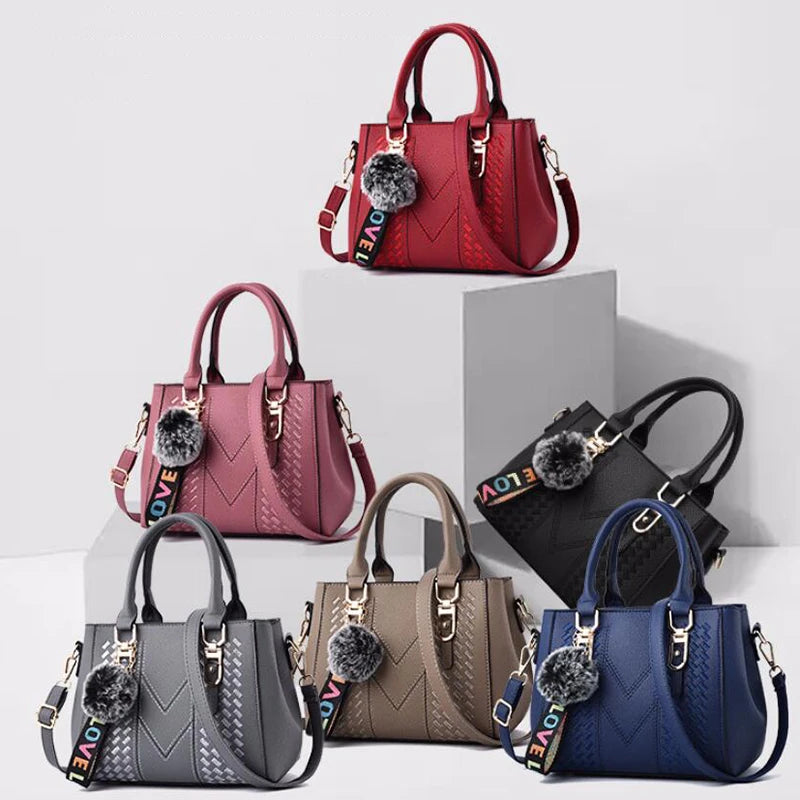 Embroidery Leather Messenger Handbag II