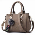 Embroidery Leather Messenger Handbag