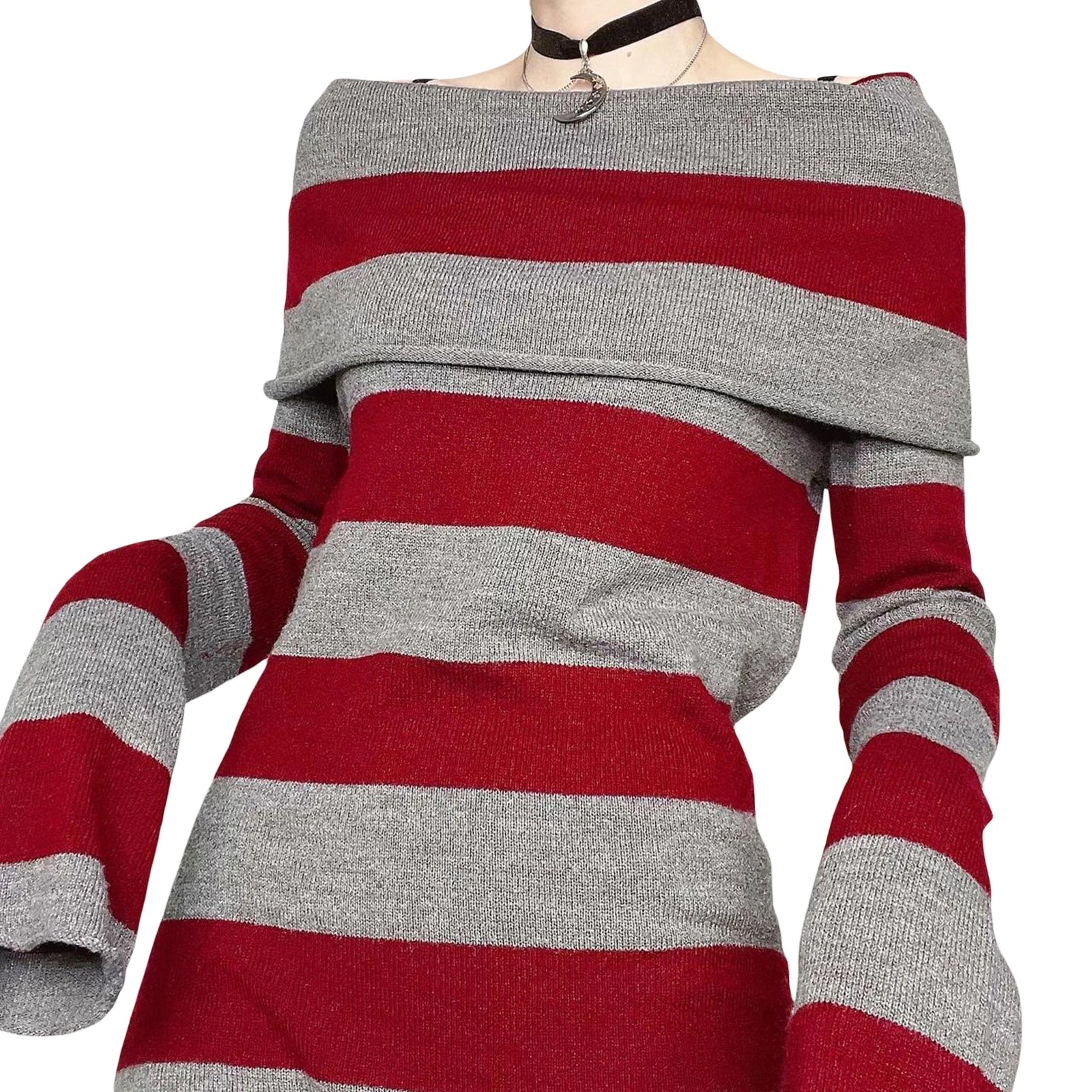 Strpe Boat Neck Bodycon Mini Dress