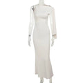 Tie-Detail Elegant Bodycon Maxi Dress
