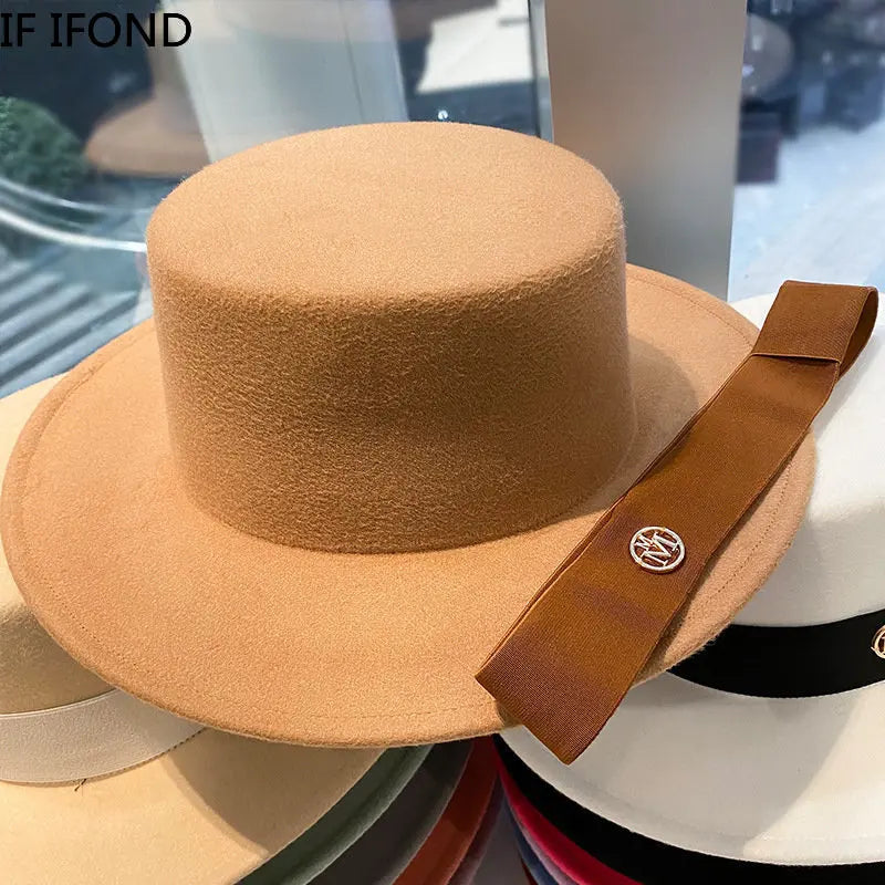 Unisex Panama Fedora Ribbon Band Hat