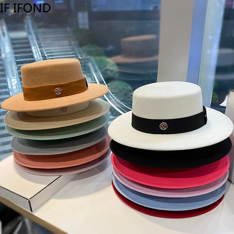 Unisex Panama Fedora Ribbon Band Hat