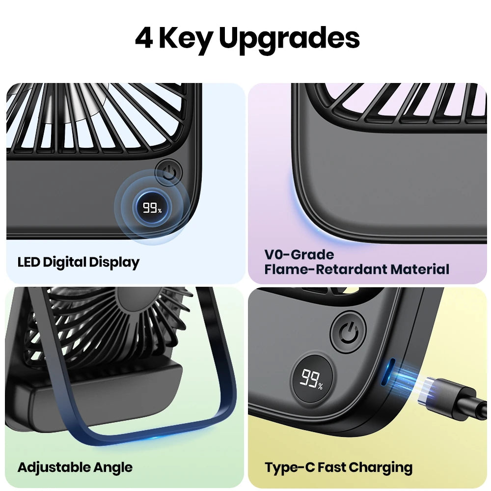 Rechargeable Portable Mini Desk Fan