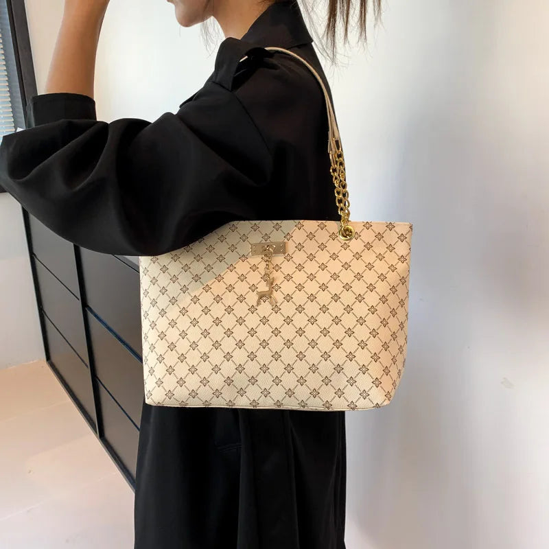 Soft Leather Large Capacity Tote Shoulder Bag
