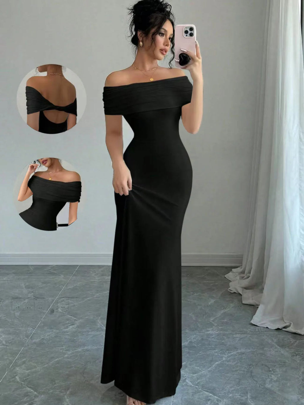 Off- Shoulder Bandage Bodycon Mini Dress