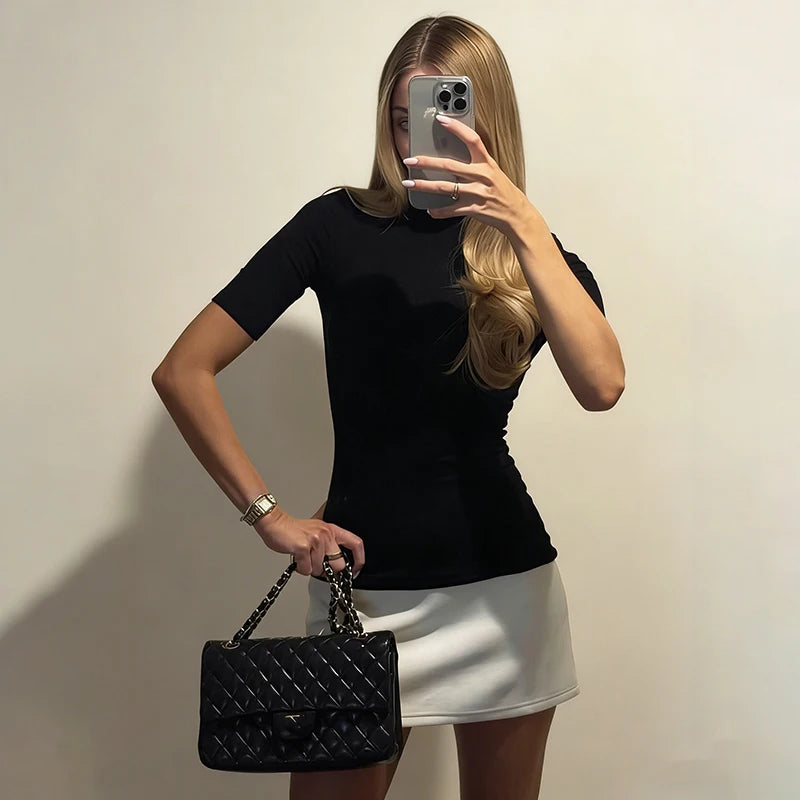Contrast Patchwork Bodycon Mini Dress