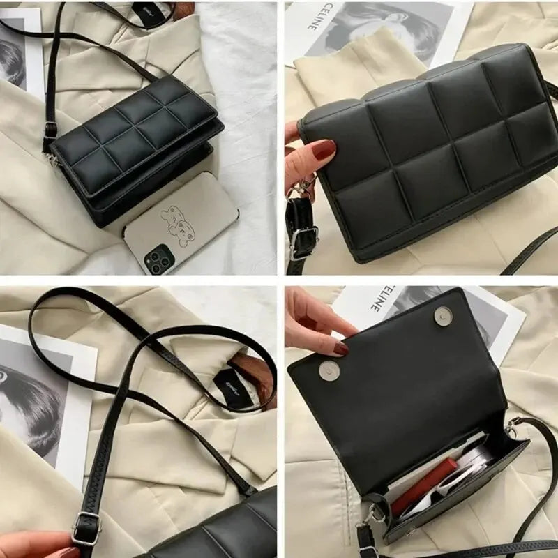 Designer PU Leather Crossbody Shoulder Handbag