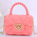 Kids Heart PU Leather Crossbody Mini Handbag