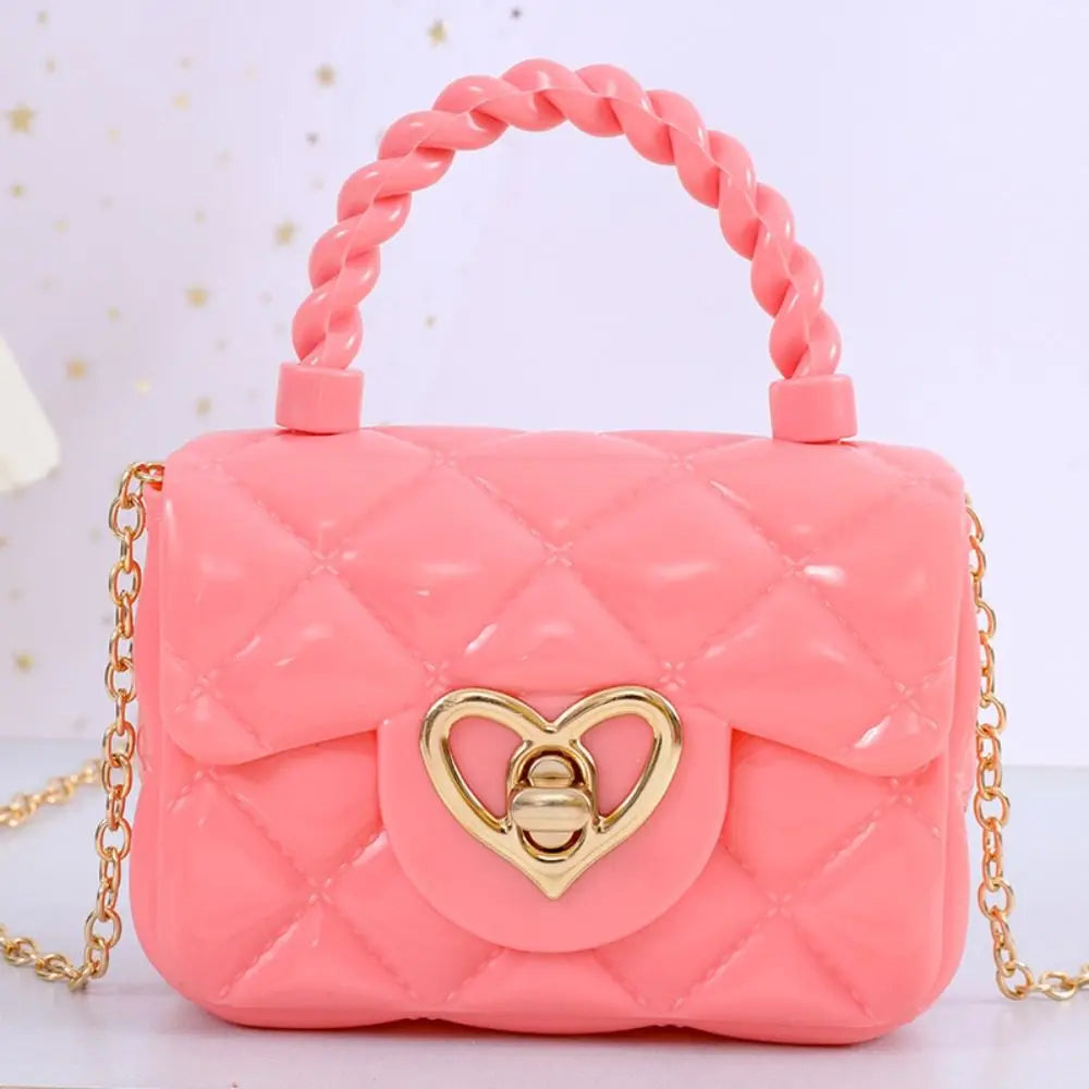 Kids Heart PU Leather Crossbody Mini Handbag