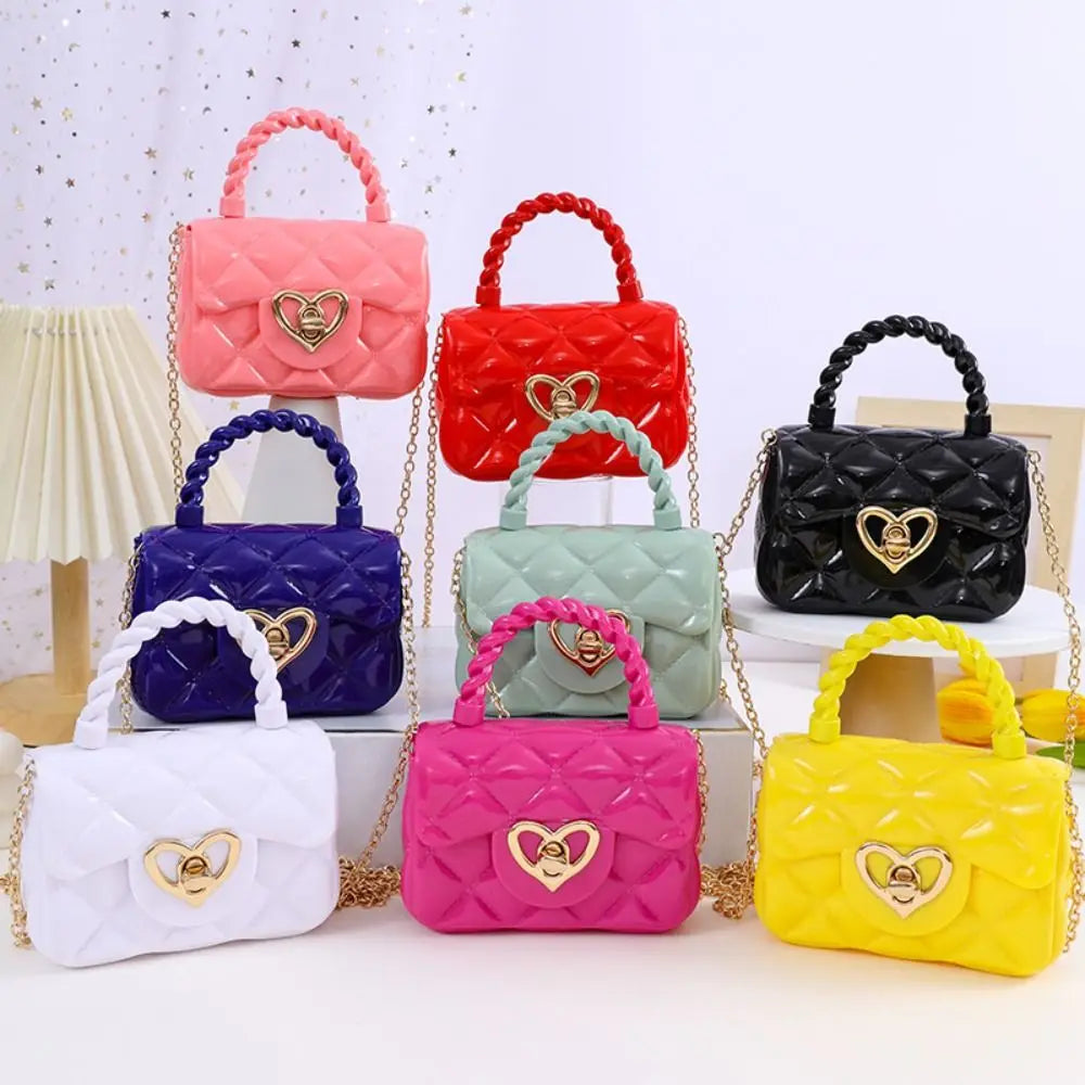 Kids Heart PU Leather Crossbody Mini Handbag