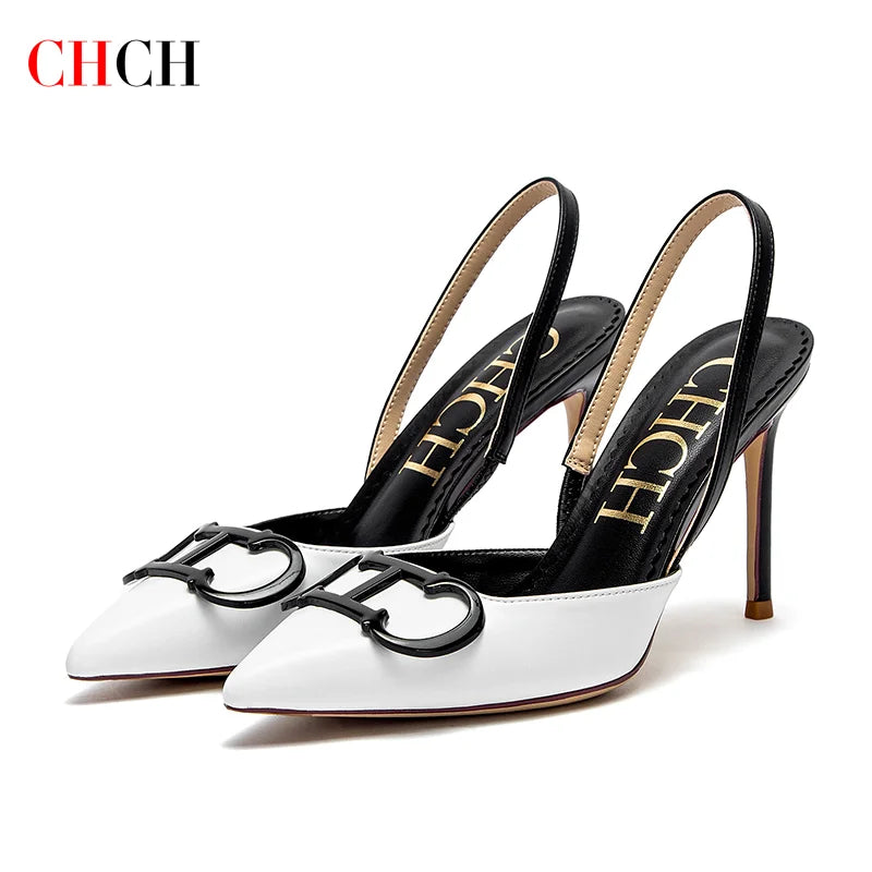 Strappy Closed-Toe Stiletto Heels — 9cm