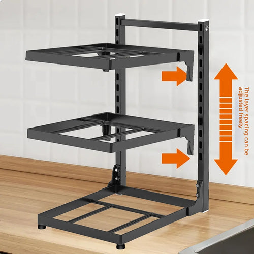 Adjustable 2–4 Tier Kitchen Storage Rack