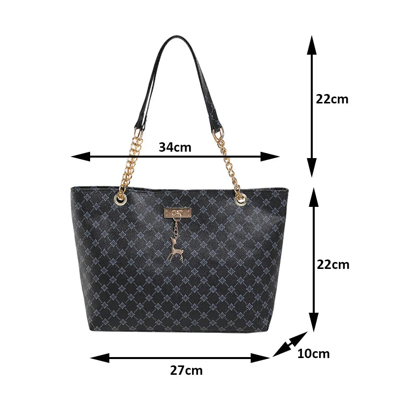 Soft Leather Large Capacity Tote Shoulder Bag