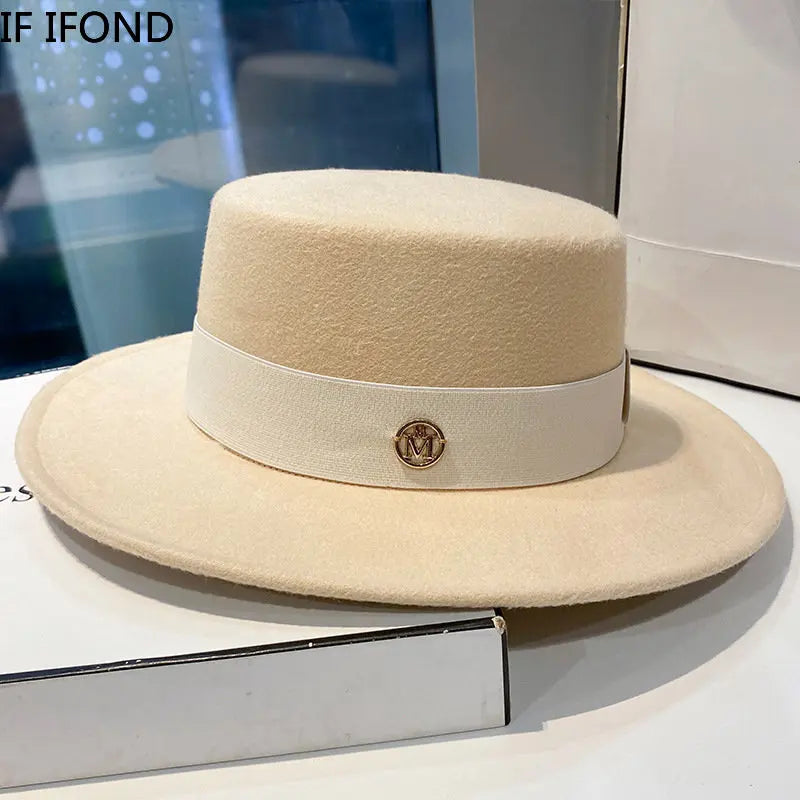 Unisex Panama Fedora Ribbon Band Hat