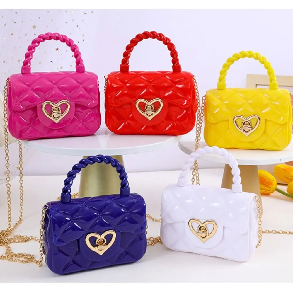Kids Heart PU Leather Crossbody Mini Handbag