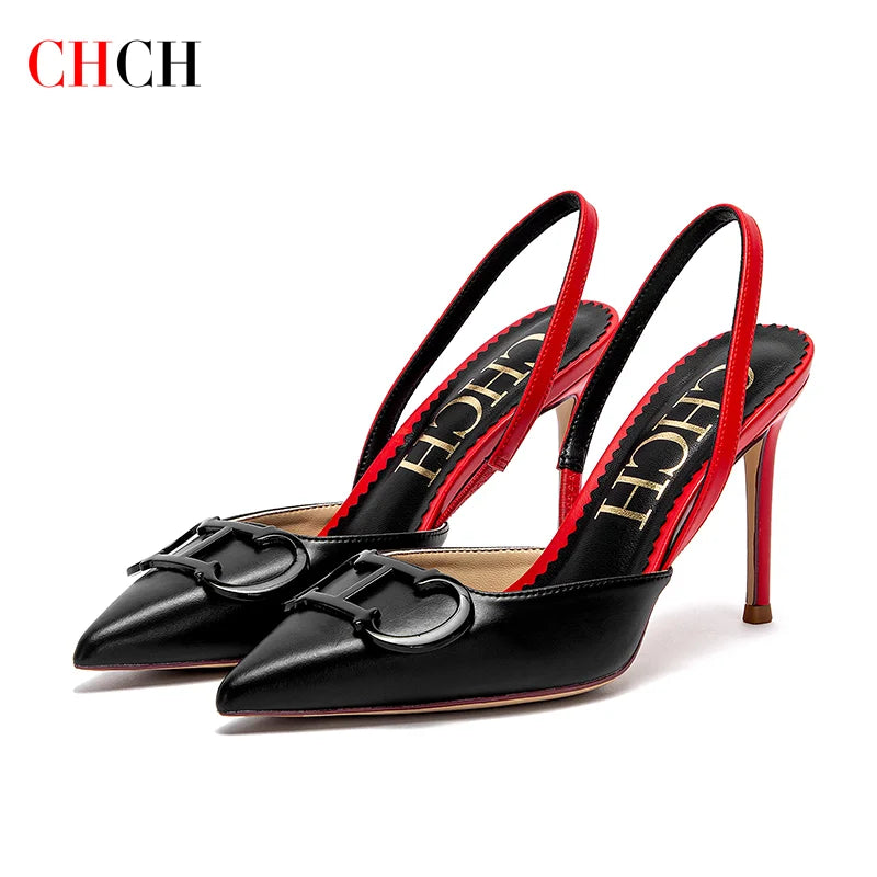 Strappy Closed-Toe Stiletto Heels — 9cm
