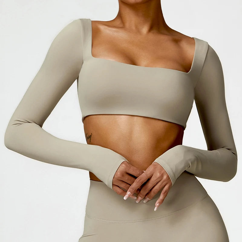 Long Sleeve Gym & Yoga Workout Top