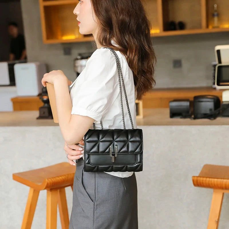 Luxury Leather Chain Crossbody Shoulder Bag