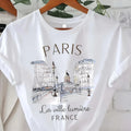 Paris Print Short Sleeve Crew Neck T-Shirt