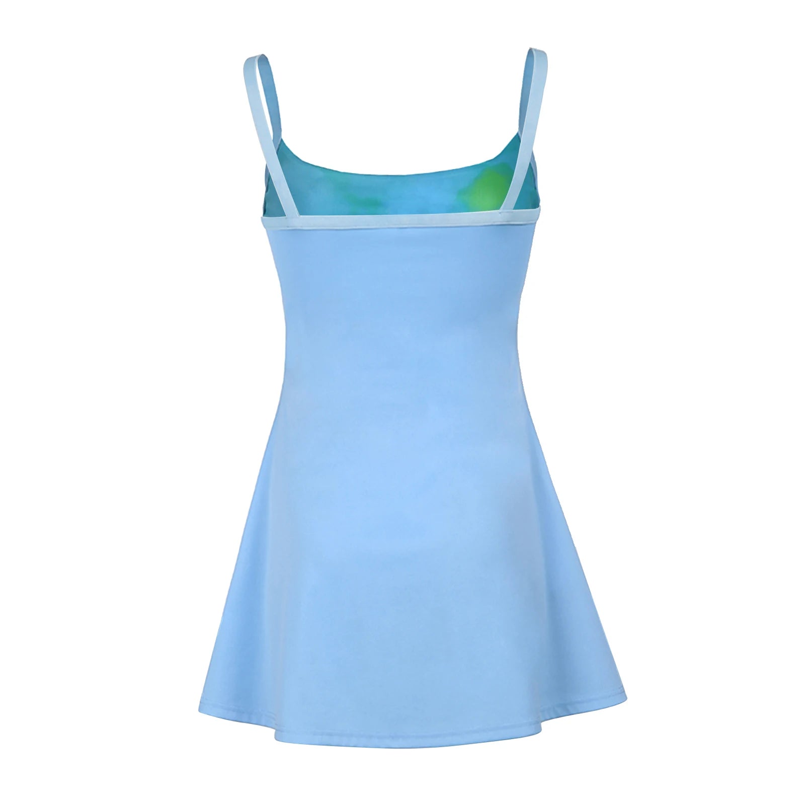 Y2K Contrast Hollow Suspender A-Line Mini Dress