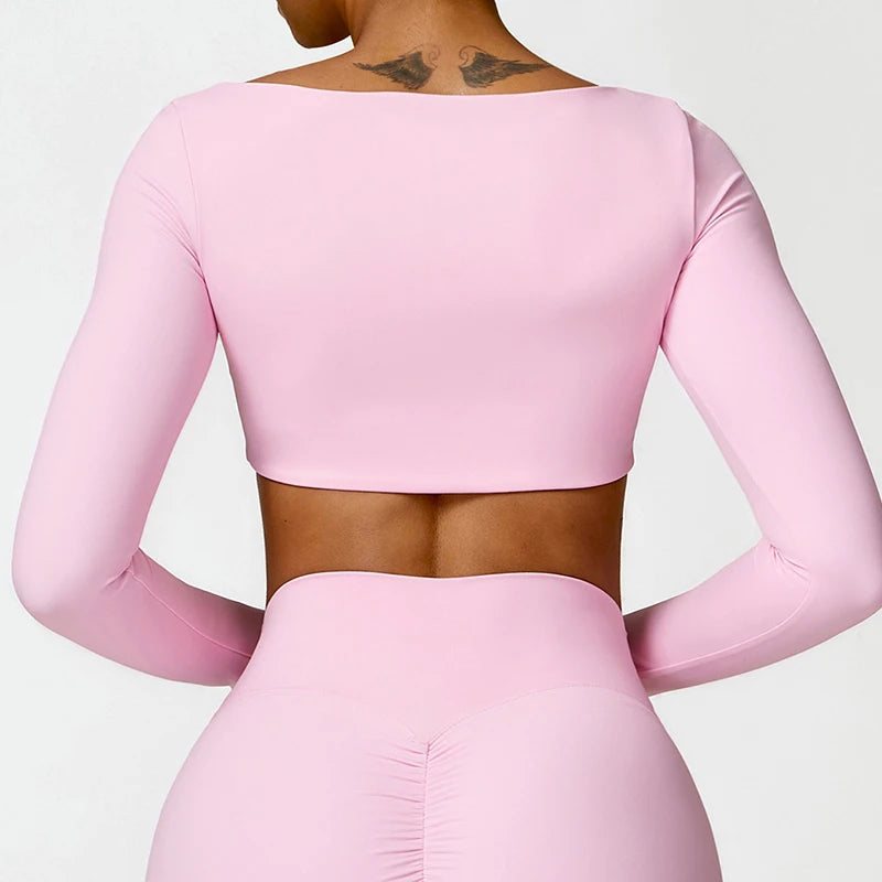 Long Sleeve Gym & Yoga Workout Top
