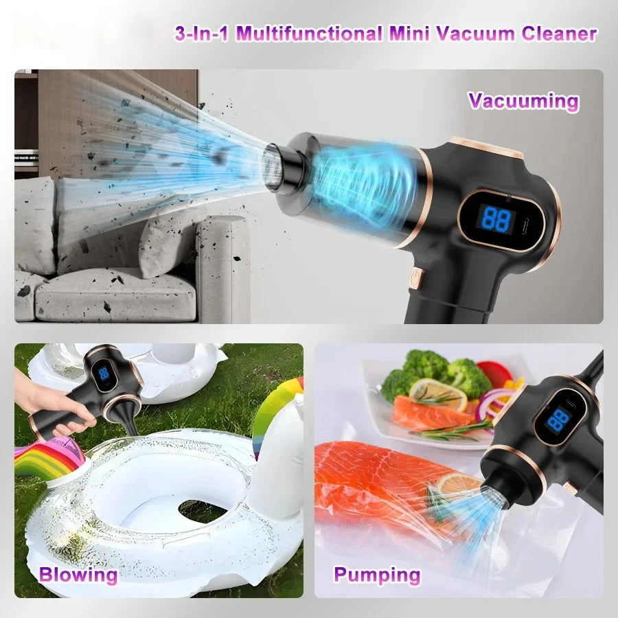 Dual-Use Wireless Vacuum Cleaner with Display