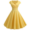 V-Neck Vintage Pin-Up Mini Dress