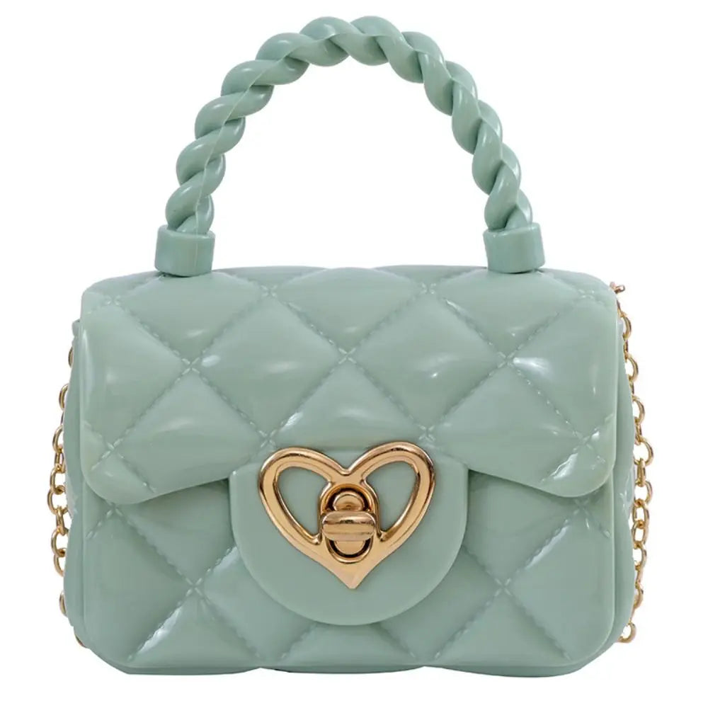 Kids Heart PU Leather Crossbody Mini Handbag