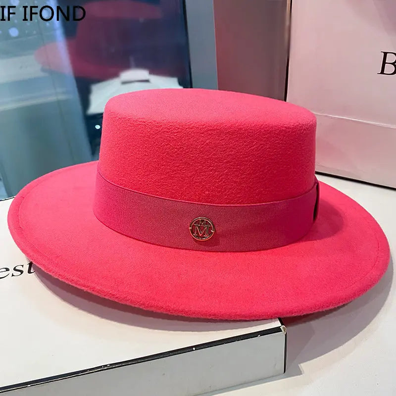 Unisex Panama Fedora Ribbon Band Hat