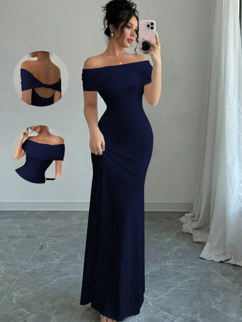 Off- Shoulder Bandage Bodycon Mini Dress