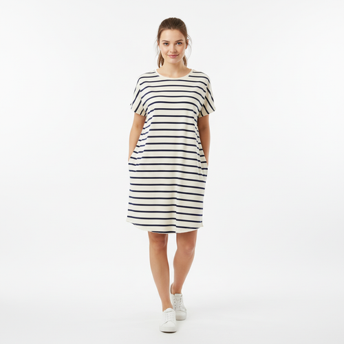 Casual Striped T-Shirt Dress